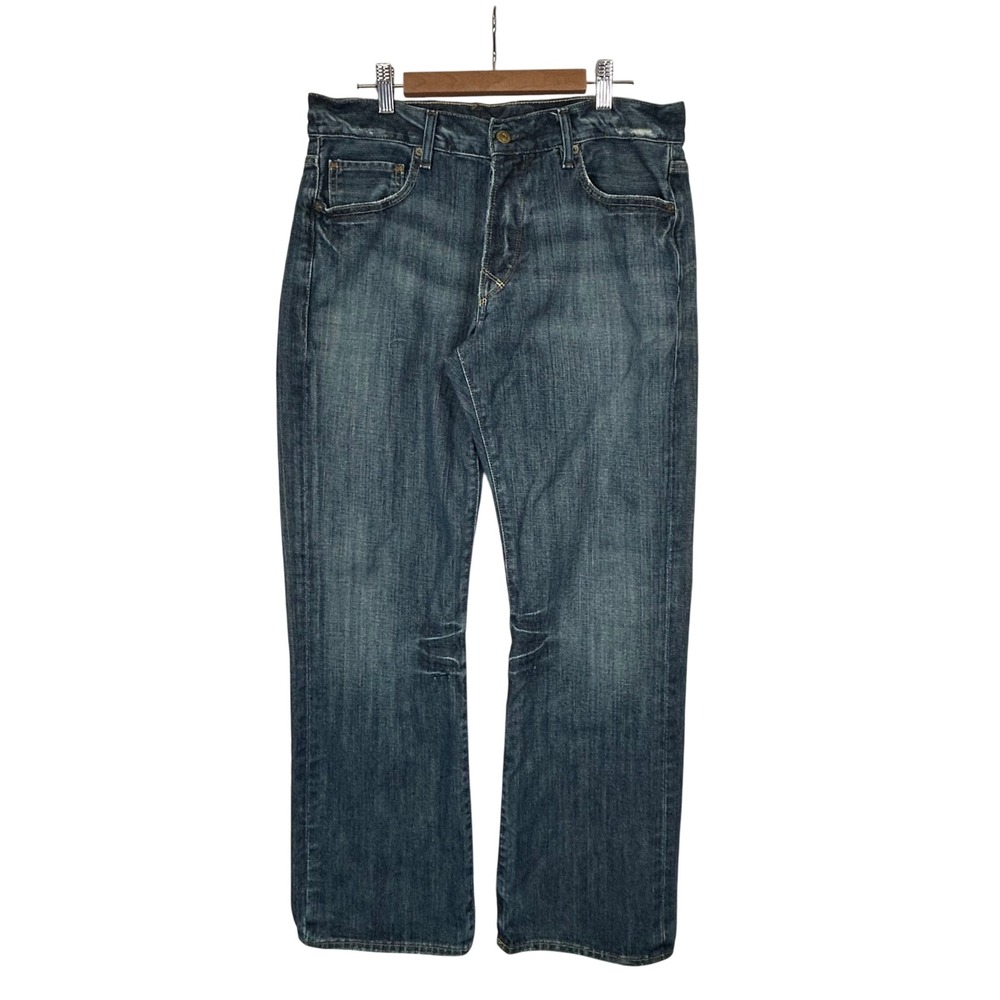 Ralph Lauren Polo Jeans Co Mercer Low Rise Jeans Men 33x30 Button Fly Blue Denim